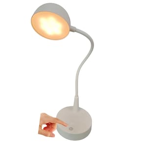 Luminaria Abajur de Mesa Touch 3 Tons LED USB Bateria Recarregavel Flexivel Casa Trabalho Home Office Quarto Cabeceira Sala Recepçao