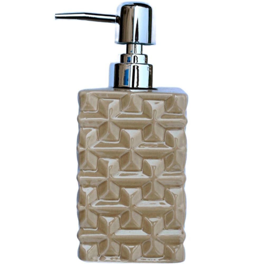 Saboneteira Liquida Lavabo Banheiro Cerâmica Preto De 350ml