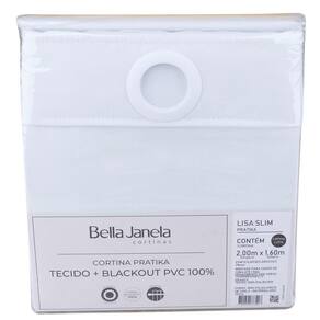 Cortina Blackout Lisa 200x160 Slim Pratika Branco