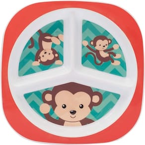 Prato Com Divisorias Animal Fun Macaco - Buba