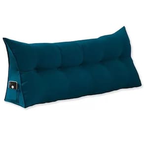 Almofada de Apoio para Cabeceira 140cm Casal Azul Marinho