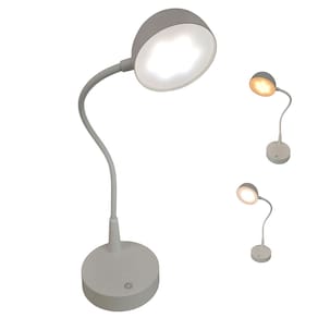 Luminaria Abajur de Mesa LED 3 Tons Touch USB Bateria Recarregavel Flexivel Quarto Sala Casa Trabalho Home Office Decoraçao Iluminaçao Versatil