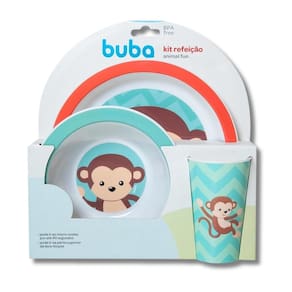 Kit De Refeicao Animal Fun Macaco - Buba