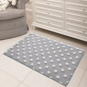 Tapete Quarto de Bebê Infantil Mimo Poá 70x100cm - Jolitex - Azul..