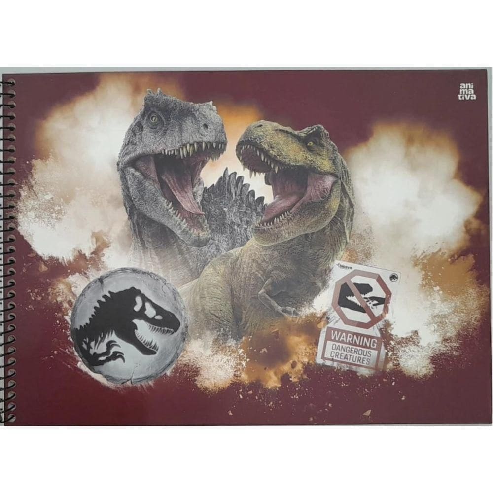 Caderno Cartografia 80 Fls Jurassic World Capa 2 - Animativa