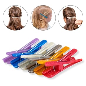 Kit 12 Prendedor Cabelo Presilha Bico Perolado Cabeleireira