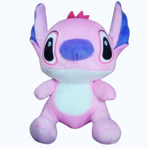 Brinquedo Pelucia Stitch Rosa 28cm Antialergico Criança Infantil
