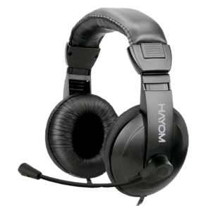 Headset Office Hayom HF2215 40mm 1x P3 3,5mm Com Microfone Preto - HF2215