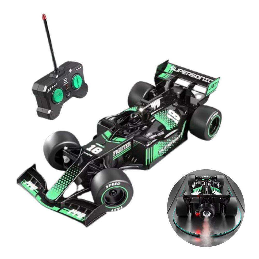 Carro F1 Controle Remoto Recarregável Efeito De Fumaça