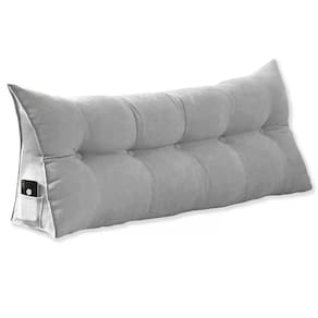 Almofada de Apoio para Cabeceira 160 cm Casal Queen Cinza