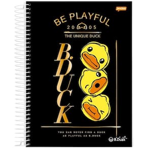 Caderno Univ. 10 Matérias 160 Folhas B.Duck Capa 1 - Jandaia