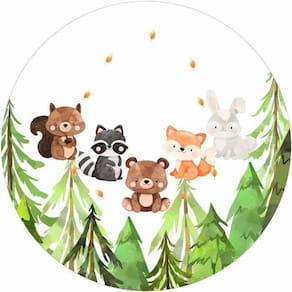 Painel Redondo 3D Sublimado Bosque - Floresta Frd-504