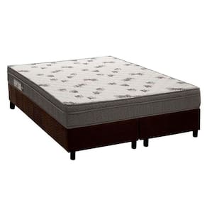 Cama Box King: Colchão Espuma D45 Ortobom Light Saúde Ortopilow + Base Crc Suede Brown(186X198)