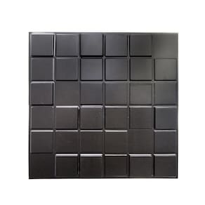 Kit 10 Placas Revestimento Parede Pvc Relevo Pixels Preto