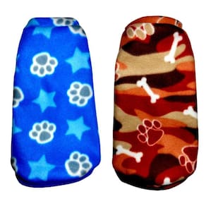 Kit 2 Roupas Cachorro - Suéter De Inverno Egg Azul/Marrom