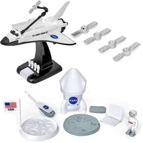 Kit Espacial Nasa 16 Peças Lunar Satélite Foguete Astronauta