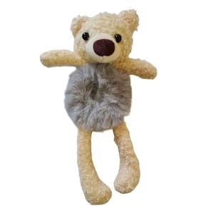 Xuxinha Elástico Pelúcia Bichinho Urso Cinza Infantil