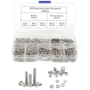 Kit 320 Parafusos Maquina Cruz Philips Cabeça Panela Inox M3