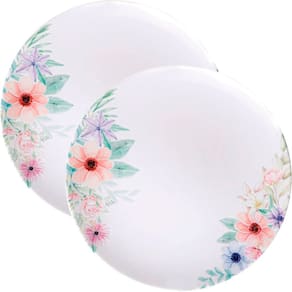 Kit Jogo De Prato Raso Jantar 4 Pessoas 4Pçs Floratta 28cm