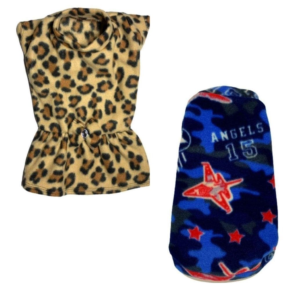 Kit 2 Roupas De Inverno Para Cães E Gato Vestido E Capa M