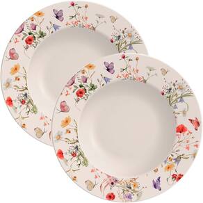Kit Jogo Prato Raso Jantar 6 Pessoas 6Pçs Ana Clara 27,5cm