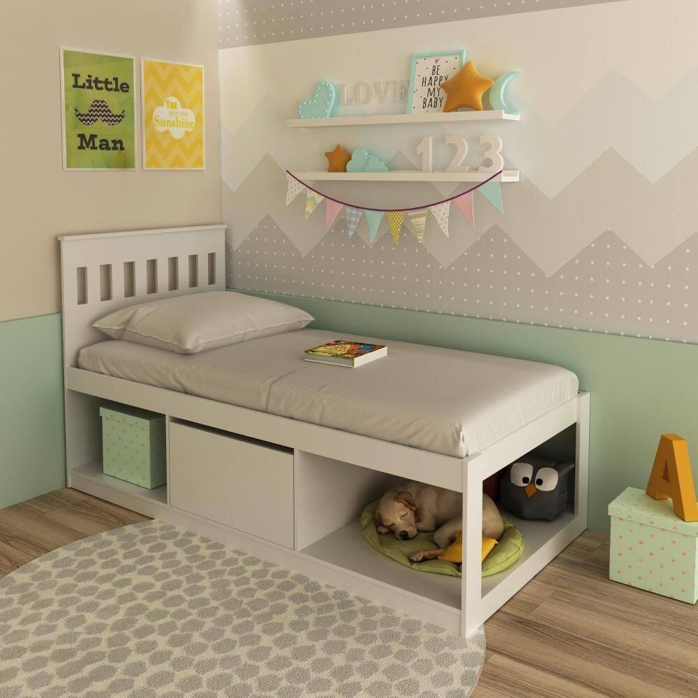 Cama Infantil/Juvenil Pet Friendly Branco