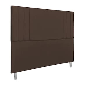 Cabeceira Casal 1,40m Viena Suede Marrom Dal Poz Estofados