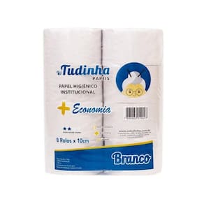 Papel Higienico Rolao Branco Economia 2 Kg Fardo 8 Rolos Vo