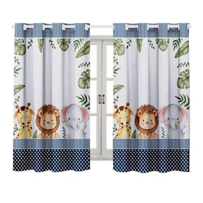 Cortina Infantil 2,00M X 1,50M Safari Baby Marinho