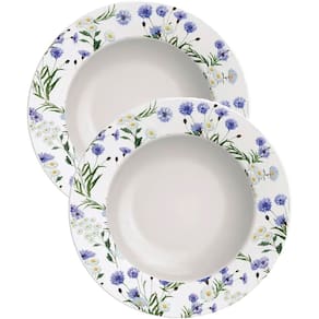 Kit Jogo Pratos Fundo Sopa 6 Pessoas 6Peças Ana Alice 23cm