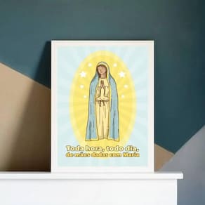 Quadro De Mãos Dadas Com Maria 24X18Cm