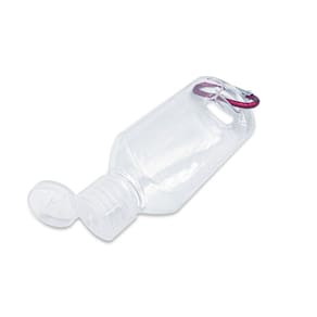 Frasco Borrifador Mosquetão Álcool Gel Sabonete Líquido 60Ml
