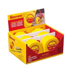 Trena Starrett de Bolso 5m DTS34-5ME Display - Embalagem com 6 unidades