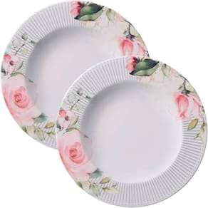 Kit Jogo Prato Fundo Sopa 6 Pçs 6 Pessoas Chá Ornatta 23cm