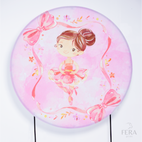 Painel Decorativo para Festa 1,30x1,30 metros Vesti Fácil com Elástico Bailarina - Fera Print