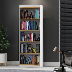 Livreiro com 5 Nichos Trindade Branco Cinamomo