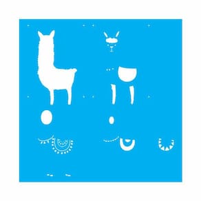 Stencil Tamako Lhama - 30X30Cm - Ref 9549