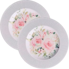 Jogo Pratos Sobremesa Lanche 8Peças 8 Pessoas Ornatta 21cm