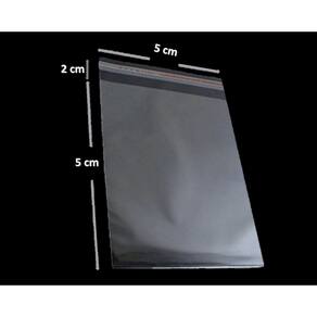 Saco Adesivado Plástico Transparente Vabene 5x5+3cm 500 Unidades