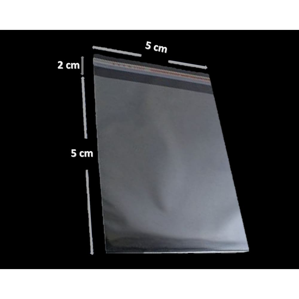 Saco Adesivado Plástico Transparente Vabene 5x5+3cm 1000 Unidades
