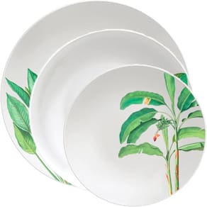 Jogo De Prato Raso Fundo Sobremesa 4 Pessoas 12Pçs Graziela