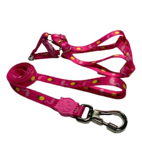 Coleira Peitoral Cães Super Premium Seda 15 Mm - Rosa Nº 5