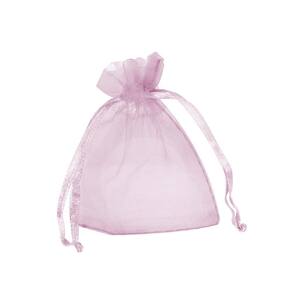 100 Saquinhos De Organza 7X9 Cm - Rosa