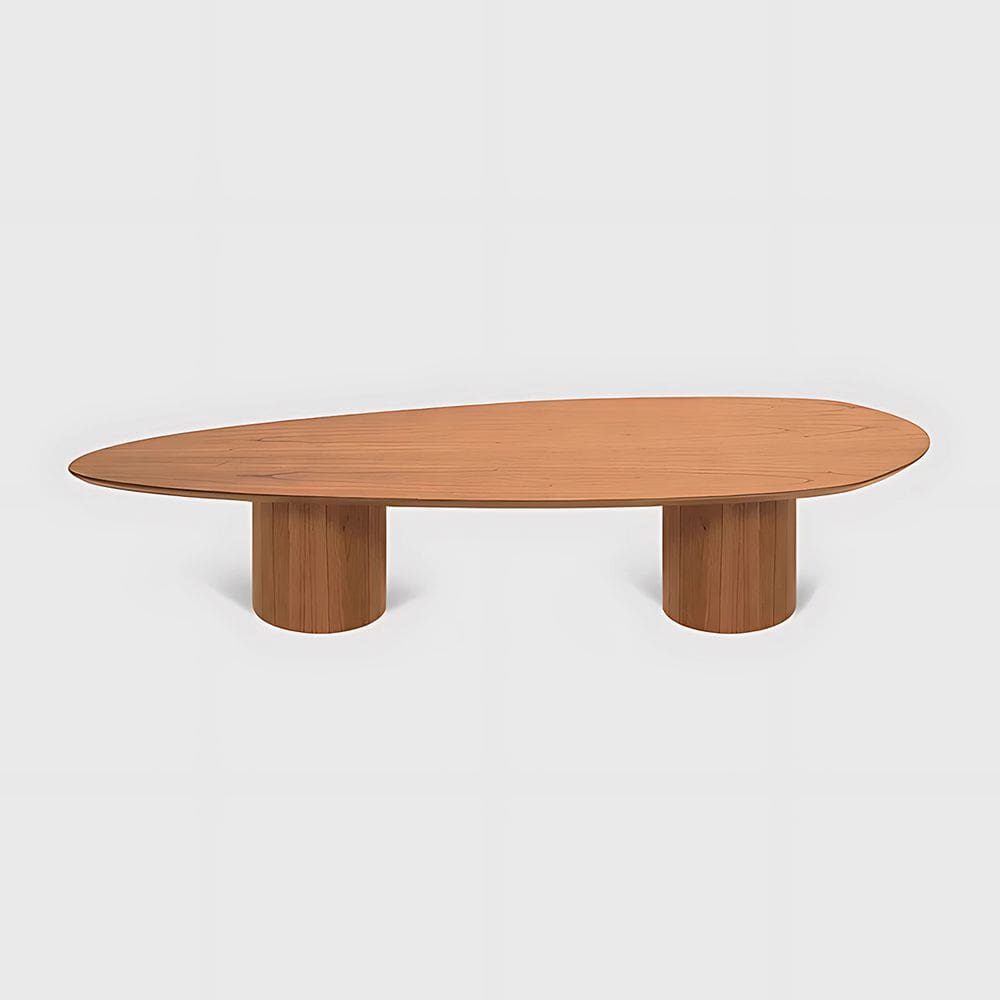 Mesa de Centro Orgânica em Madeira Maciça 130x60x30cm Dakota CCS