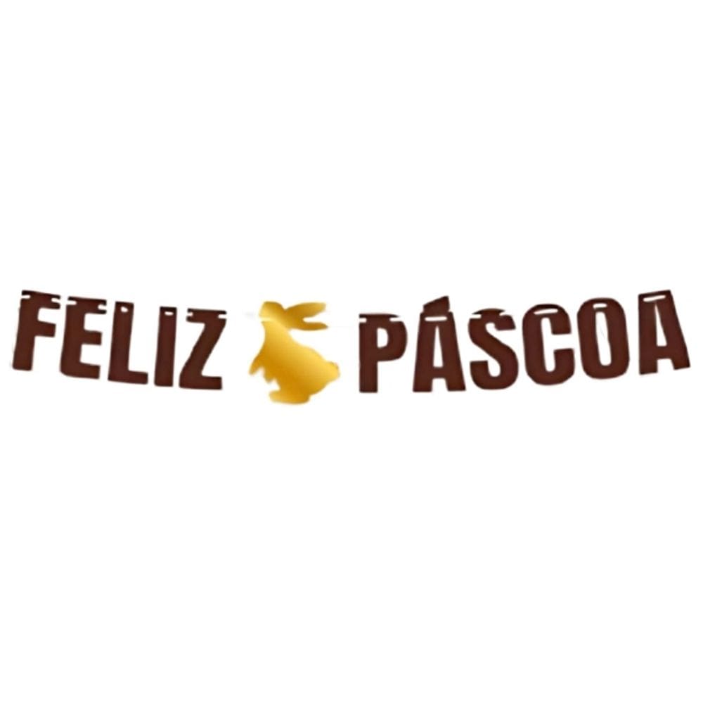 Faixa Decoração Feliz Pascoa Regina 1,4m X 19cm