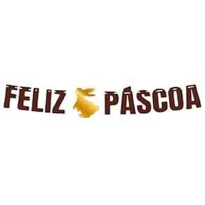 Faixa Decoração Feliz Pascoa Regina 1,4m X 19cm