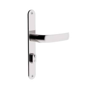 Fechadura 3F Porta Aluminio Estreita Cromado Espelho 522/116
