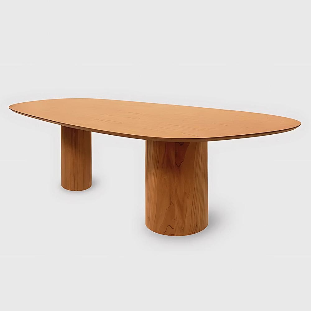 Mesa de Jantar Orgânica em Madeira Maciça para 10 Lugares 240x120cm Dakota CCS