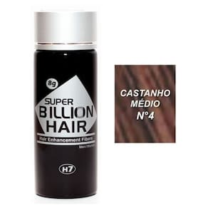 Super Billion Hair Disfarce para Calvície Maquiagem Capilar 8 gramas Castanho Médio