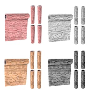 Papel Parede Adesivo Tijolo Decorativo 4 Rolos 45Cm X 5M Rio